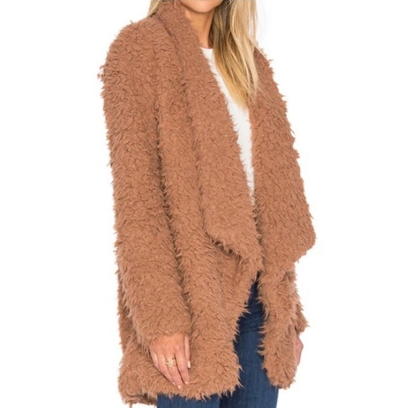 Tularosa Coat womens size medium faux fur open front teddy coat - Picture 3 of 8